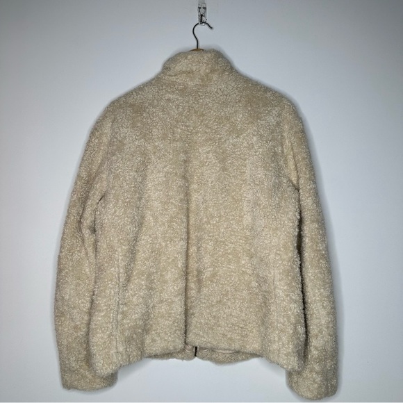 Pendleton Women's Cream Fuzzy Sherpa Zip Up Jacket Size XL - Picture 8 of 9